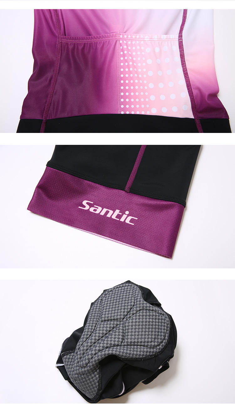 Santic森地客定制  专业铁人三项运动 短袖铁三服 女款