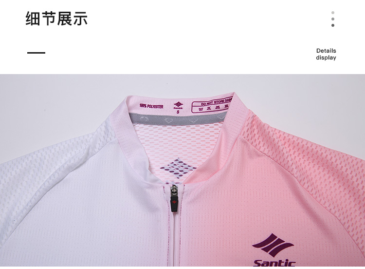 Santic森地客定制 春夏季骑行服短袖套装 专业版  女款